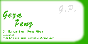 geza penz business card
