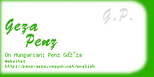 geza penz business card